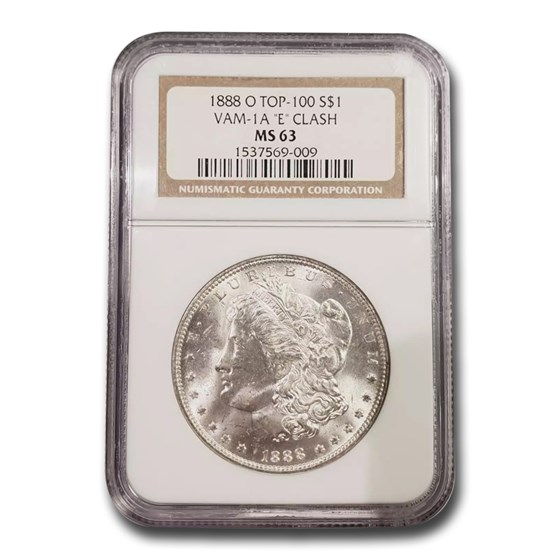 1888-O Morgan Dollar MS-63 NGC (VAM-1 A 'E' Clash, Top-100) 1888-O Morgan Dollar MS-63 NGC (VAM-1 A 'E' Clash, Top-100)