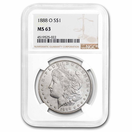 1888-O Morgan Dollar MS-63 NGC 1888-O Morgan Dollar MS-63 NGC