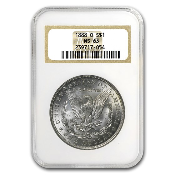 1888-O Morgan Dollar MS-63 NGC 1888-O Morgan Dollar MS-63 NGC