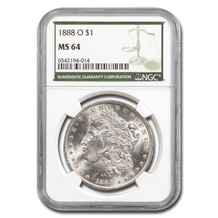 1888-O Morgan Dollar MS-64 NGC (Green Label)
