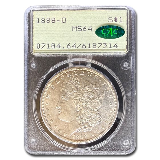 1888-O Morgan Dollar MS-64 PCGS (CAC, Sepia/Rainbow Toning) 1888-O Morgan Dollar MS-64 PCGS (CAC, Sepia/Rainbow Toning)