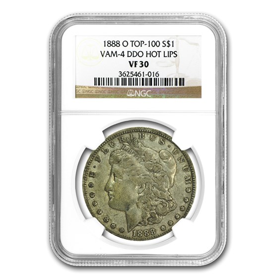 1888-O Morgan Dollar VF-30 NGC (VAM-4, Hot Lips Doubled Die) 1888-O Morgan Dollar VF-30 NGC (VAM-4, Hot Lips Doubled Die)