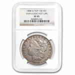 1888-O Morgan Dollar XF-45 NGC (VAM-4, Hot Lips Doubled Die)
