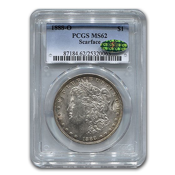 1888-O Morgan Dollar MS-62 PCGS (VAM 1B, Scarface)