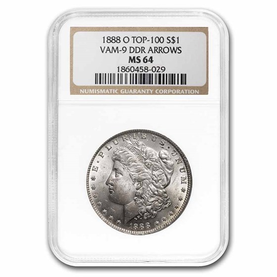1888-O MS-64 NGC (VAM-9, Doubled Arrows, Top-100) 1888-O MS-64 NGC (VAM-9, Doubled Arrows, Top-100)