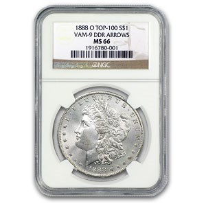 1888-O MS-66 NGC (VAM-9, Doubled Arrows, Top-100) 1888-O MS-66 NGC (VAM-9, Doubled Arrows, Top-100)