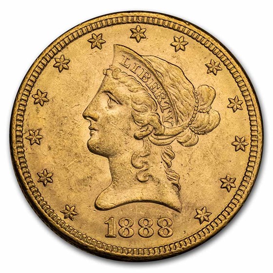 1888-S $10 Liberty Gold Eagle AU 1888-S $10 Liberty Gold Eagle AU