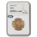 1888-S $10 Liberty Gold Eagle MS-62 NGC