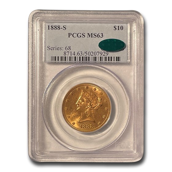 1888-S $10 Liberty Gold Eagle MS-63 PCGS CAC 1888-S $10 Liberty Gold Eagle MS-63 PCGS CAC