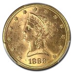 1888-S $10 Liberty Gold Eagle MS-63+ PCGS CAC