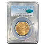 1888-S $10 Liberty Gold Eagle MS-63+ PCGS CAC