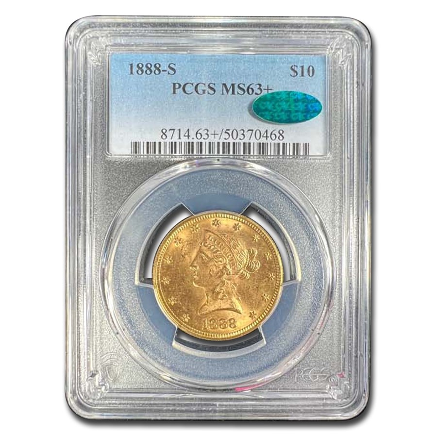 1888-S $10 Liberty Gold Eagle MS-63+ PCGS CAC