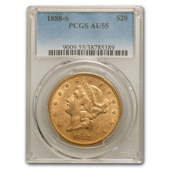 1888-S $20 Liberty Gold Double Eagle AU-55 PCGS 1888-S $20 Liberty Gold Double Eagle AU-55 PCGS