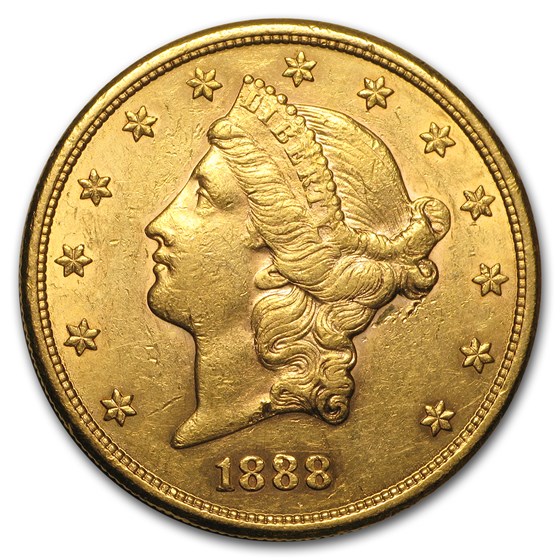 1888-S $20 Liberty Gold Double Eagle AU 1888-S $20 Liberty Gold Double Eagle AU