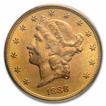 1888-S $20 Liberty Gold Double Eagle MS-61 PCGS