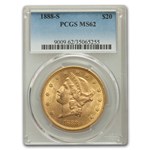 1888-S $20 Liberty Gold Double Eagle MS-62 PCGS