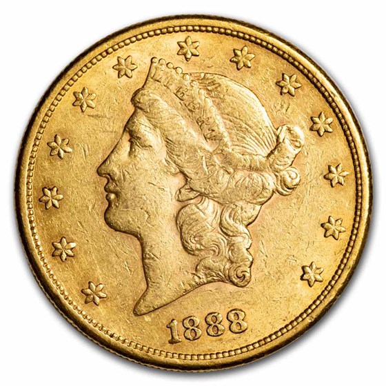 1888-S $20 Liberty Gold Double Eagle XF 1888-S $20 Liberty Gold Double Eagle XF