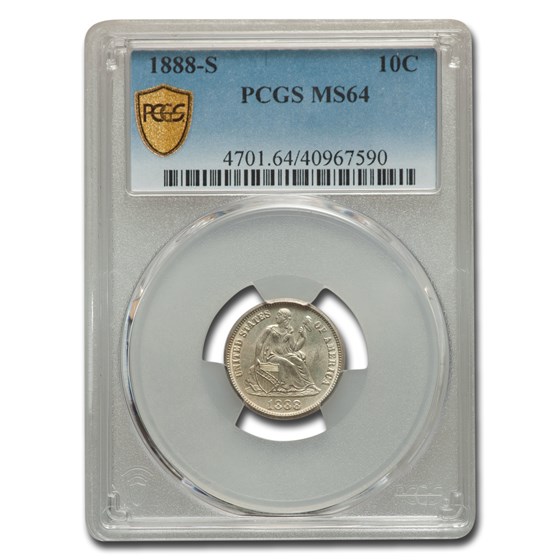 1888-S Liberty Seated Dime MS-64 PCGS 1888-S Liberty Seated Dime MS-64 PCGS