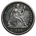 1888-S Liberty Seated Dime XF