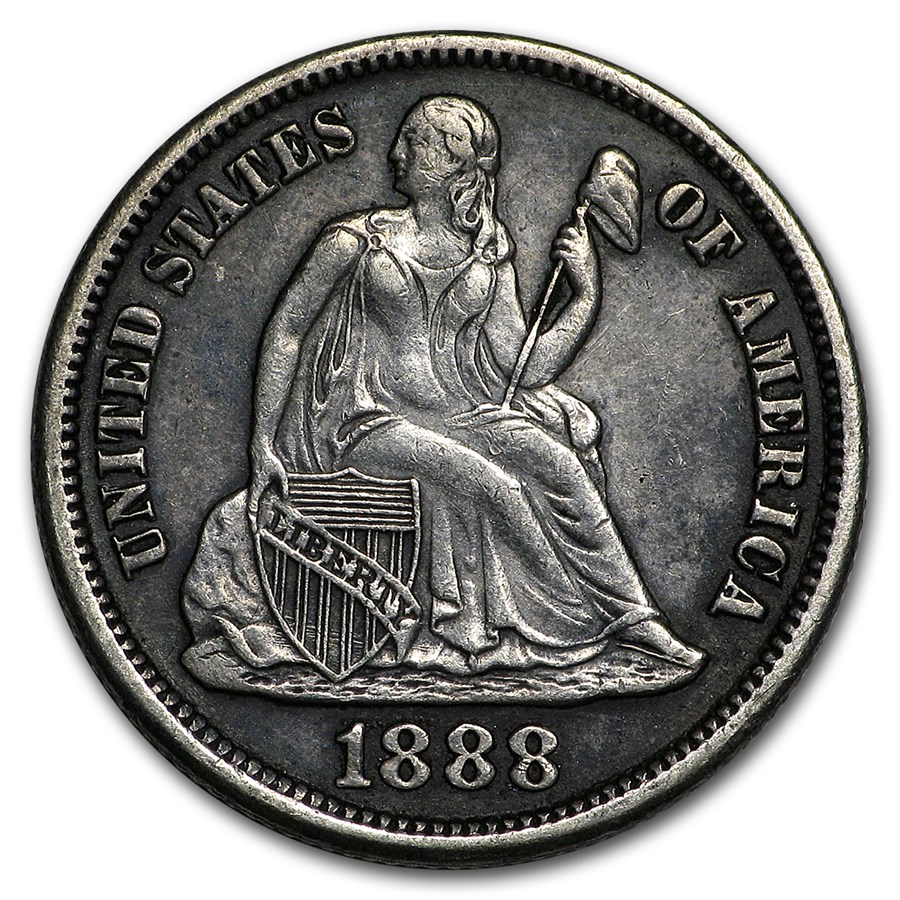 1888-S Liberty Seated Dime XF
