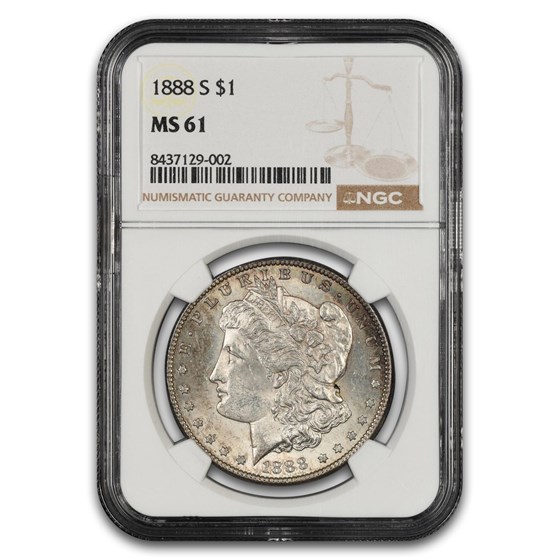 1888-S Morgan Dollar MS-61 NGC