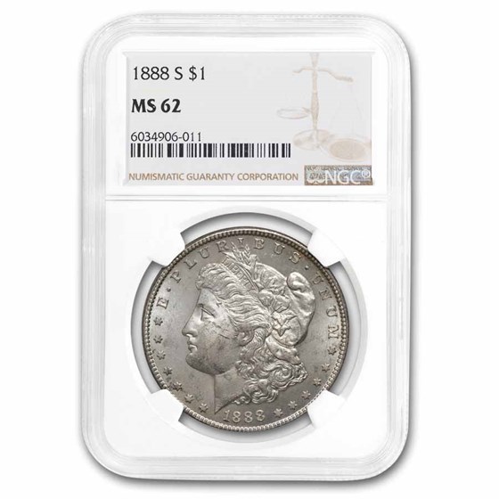 1888-S Morgan Dollar MS-62 NGC 1888-S Morgan Dollar MS-62 NGC