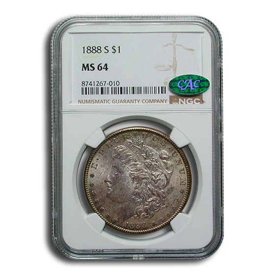1888-S Morgan Dollar MS-64 NGC (CAC)