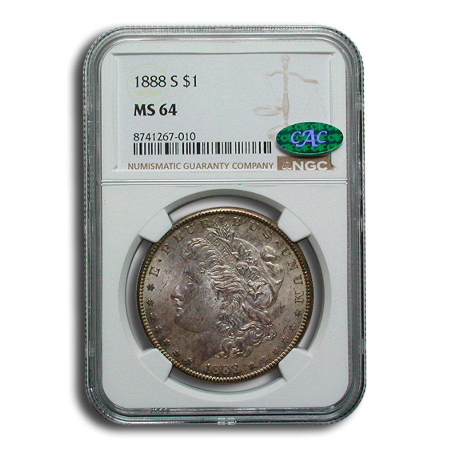 1888-S Morgan Dollar MS-64 NGC (CAC)