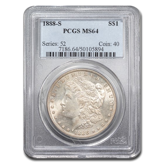 1888-S Morgan Dollar MS-64 PCGS 1888-S Morgan Dollar MS-64 PCGS
