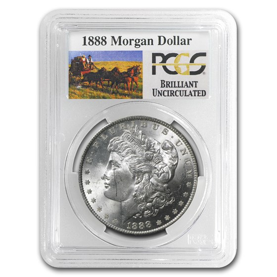 1888 Stage Coach Morgan Dollar BU PCGS 1888 Stage Coach Morgan Dollar BU PCGS