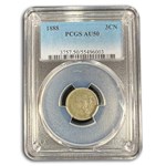 1888 Three Cent Nickel AU-50 PCGS