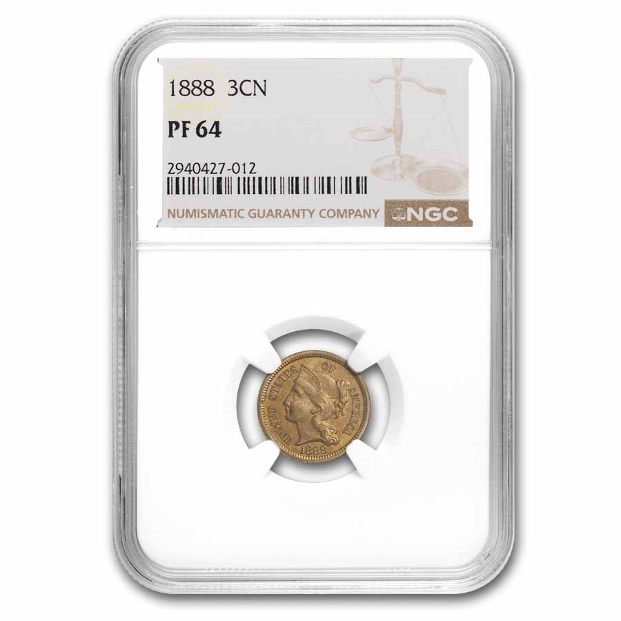 1888 Three Cent Nickel PF-64 NGC