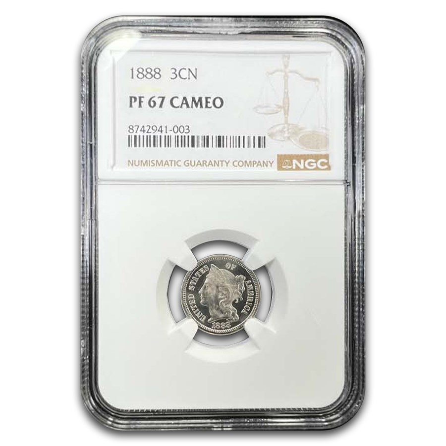 1888 Three Cent Nickel PF-67 Cameo NGC
