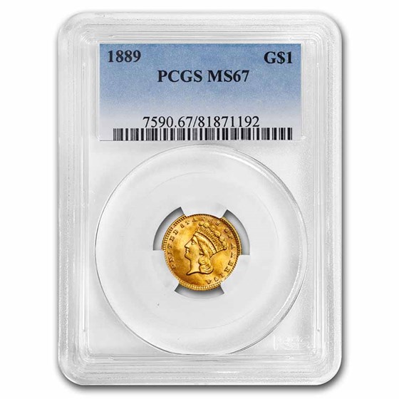 1889 $1.00 Indian Head Gold Type 3 MS-67 PCGS