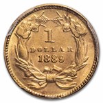 1889 $1 Indian Head Gold MS-64 PCGS