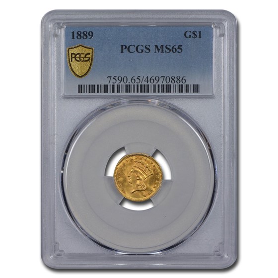 1889 $1 Indian Head Gold MS-65 PCGS 1889 $1 Indian Head Gold MS-65 PCGS