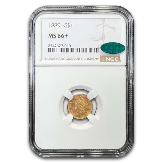 1889 $1 Indian Head Gold MS-66+ NGC CAC
