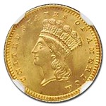1889 $1 Indian Head Gold MS-66+ NGC CAC