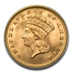 1889 $1 Indian Head Gold MS-66 PCGS CAC