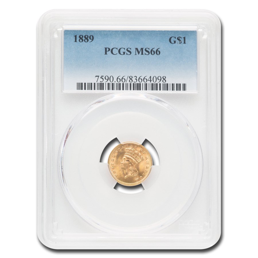 1889 $1 Indian Head Gold MS-66 PCGS