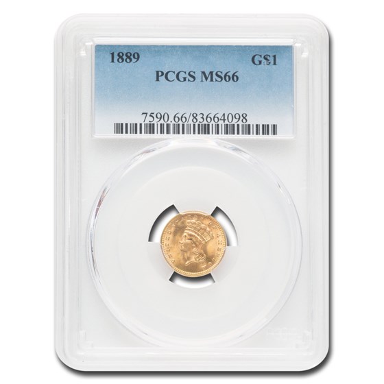 1889 $1 Indian Head Gold MS-66 PCGS 1889 $1 Indian Head Gold MS-66 PCGS