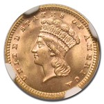 1889 $1 Indian Head Gold MS-67+ NGC