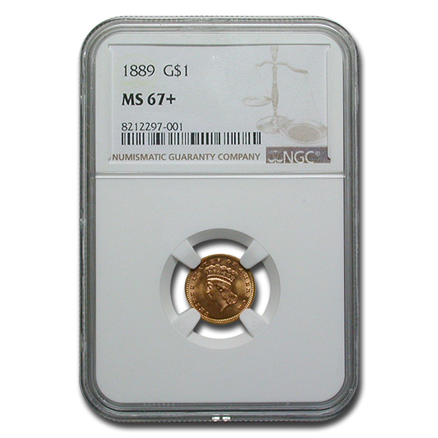 1889 $1 Indian Head Gold MS-67+ NGC