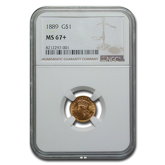 1889 $1 Indian Head Gold MS-67+ NGC 1889 $1 Indian Head Gold MS-67+ NGC