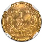 1889 $1 Indian Head Gold MS-67 NGC