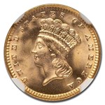 1889 $1 Indian Head Gold MS-67 NGC