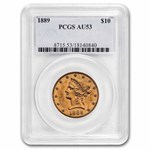 1889 $10 Liberty Gold Eagle AU-53 PCGS