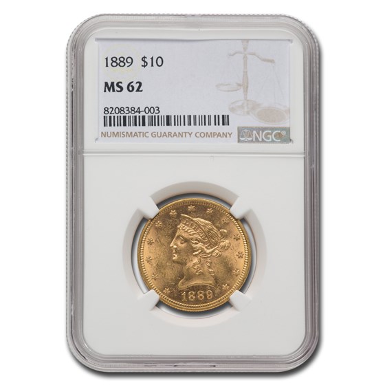 1889 $10 Liberty Gold Eagle MS-62 NGC 1889 $10 Liberty Gold Eagle MS-62 NGC
