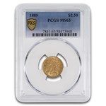1889 $2.50 Liberty Gold Quarter Eagle MS-65 PCGS