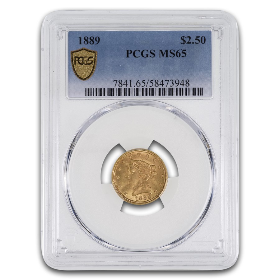 1889 $2.50 Liberty Gold Quarter Eagle MS-65 PCGS